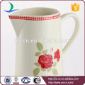 Factory price wholesale pitcher dolomite material with flower decals